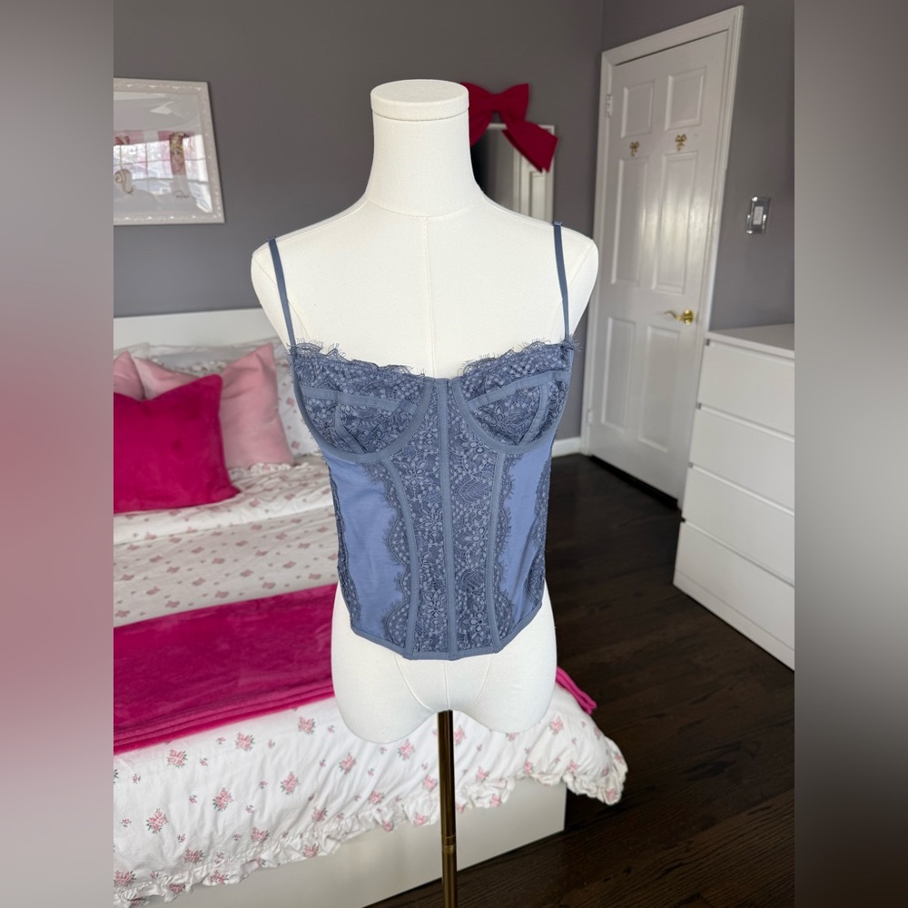 Blue Lace Out From Under Urban Outfitters Corset